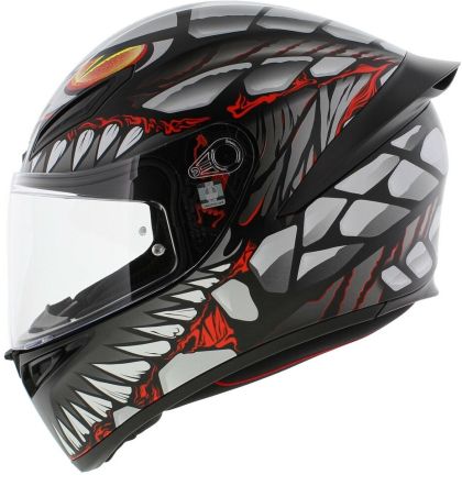 КАСКА K1 S E2206 - LYZARD MATT BLACK/GREY/RED