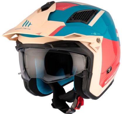 Κράνος MT DISTRICT SV S ANALOG D7 GLOSS BLUE/BEIJE/ORANGE