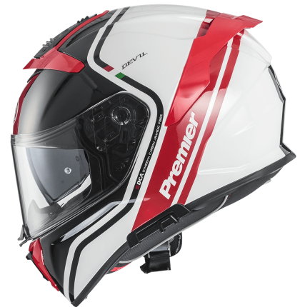 Helmet PREMIER DEVIL PH 2 WHITE/RED