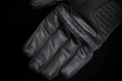 Leather motorcycle gloves ICON STORMHAWK - BLACK