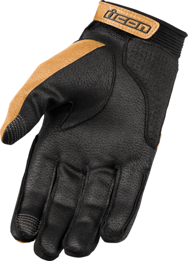 Leather motorcycle gloves ICON SUPERDUTY3 - TAN