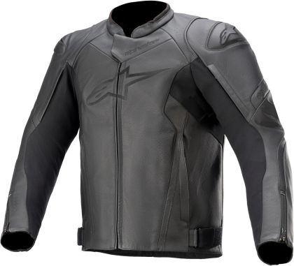 JACHETA MOTOCICLETA ALPINESTARS FASTER V2 PIELE NEGRA/NEGRA
