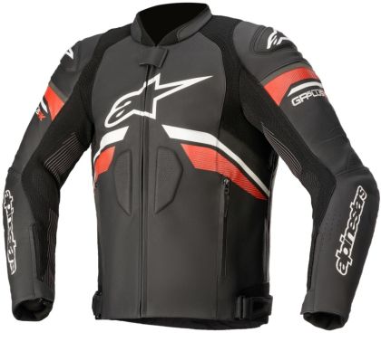 Кожено яке ALPINESTARS GP PLUS R V3 RIDEKNIT Black/White/Bright Red