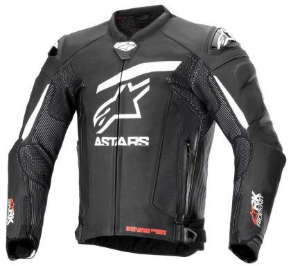 Δερμάτινο μπουφάν ALPINESTARS GP PLUS R V4 RIDEKNIT ΜΑΥΡΟ/ΛΕΥΚΟ