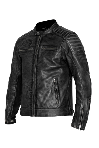Δερμάτινο μπουφάν JOHN DOE Storm Perforated Leather BLACK