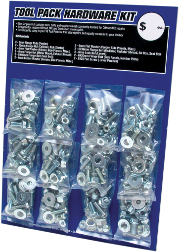 Bolt and nut set MOTION PRO HARDWARE KIT ZINC 12PK