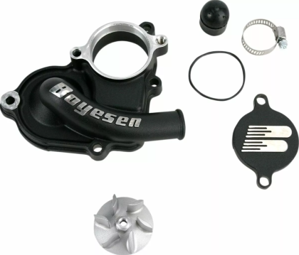 Комплект капак на водната помпа и работно колело BOYESEN COVER WATER PUMP RMZ450 Black