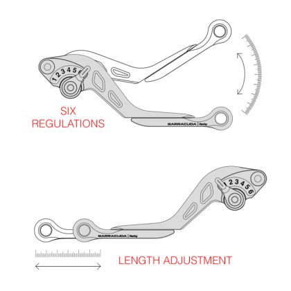 Brake and clutch lever set BARRACUDA Suzuki GSR 750 14-17