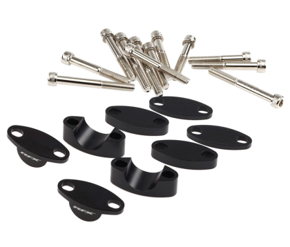 Kit ridicare ghidon RFX Race 28.6mm (negru) ridicări universale 25mm/30mm/35mm/40mm