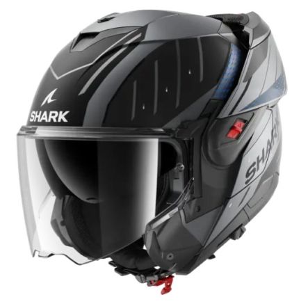 Αρθρωτό κράνος SHARK OXO RYDGER Mat Anthracite Blue Black