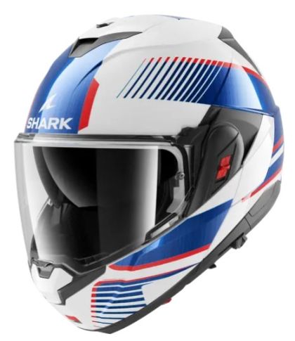 Αρθρωτό κράνος SHARK OXO SIKTER Λευκό Χρώμιο Μπλε