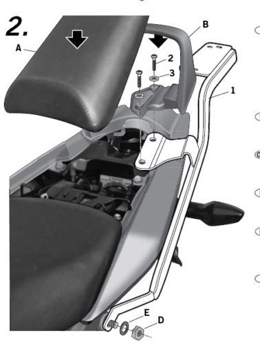 Монтажен комплект за куфари SHAD TOP MASTER HONDA CBF 125´09