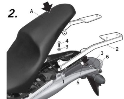 Монтажен комплект за куфари SHAD TOP MASTER HONDA HORNET CB600 F