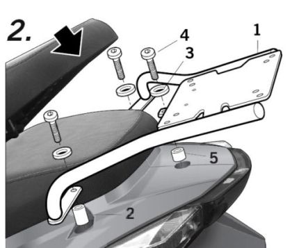 Монтажен комплект за куфари SHAD TOP MASTER KYMCO AGILITY 50 SR-11