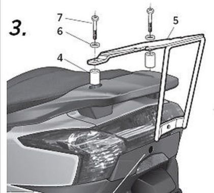 Монтажен комплект за куфари SHAD TOP MASTER KYMCO DOWNTOWN 125 '09