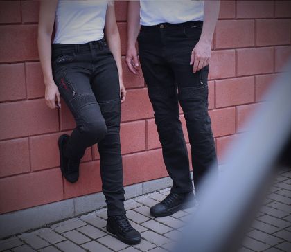 Blugi moto TRILOBITE 2461 PARADO MONOLAYER AAA NEGRI