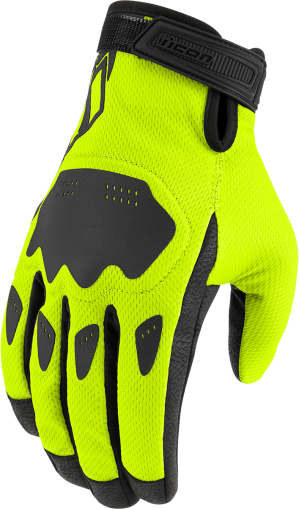 Motorcycle gloves ICON HOOLIGAN CE - HI-VIZ