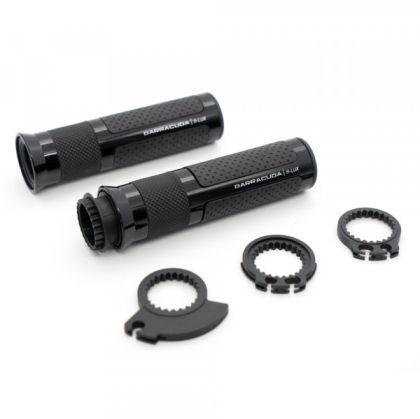Λαβές μοτοσικλέτας BARRACUDA B-LUX RACING GRIPS ΜΑΥΡΟ