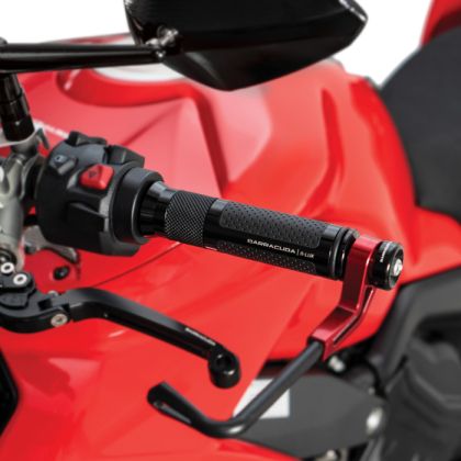 Λαβές μοτοσικλέτας BARRACUDA B-LUX RACING GRIPS ΜΑΥΡΟ