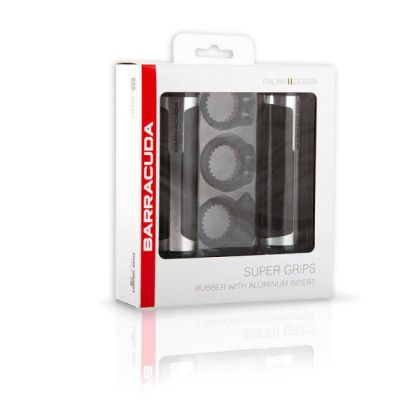 Motorcycle grips BARRACUDA GRIPS RACING SILVER
