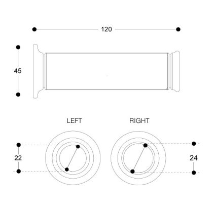 Мото ръкохватки BARRACUDA VR|46 Black