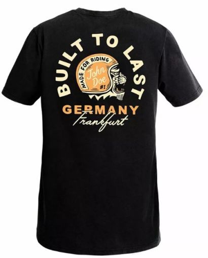 Moto T-shirt JOHN DOE ΚΑΤΑΣΚΕΥΑΣΜΕΝΟ ΓΙΑ ΤΗ ΔΙΑΡΚΕΙΑ BK