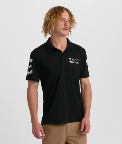 Мото тениска THOR POLO CORPO BLACK 