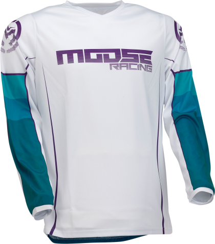 Мотокрос блуза MOOSE RACING QUALIFIER WHITE/BLUE