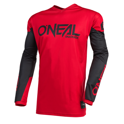Tricou de motocross O'NEAL ELEMENT THREAT RED/NEGRU