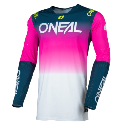 Motocross shirt O'NEAL PRODIGY FIVE FIVE NAVY BLUE/WHITE/PINK