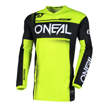 Motocross blouse O`NEAL ELEMENT RACEWEAR BLACK/NEON YELLOW V.25