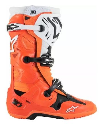 Motocross boots ALPINESTARS TECH 10 ENDURO ORANGE FLUO/BLACK/WHITE