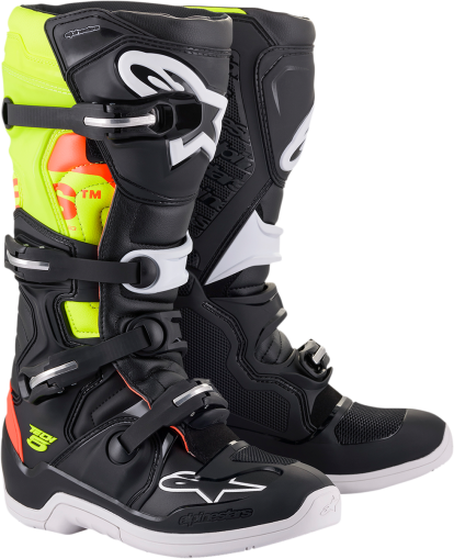 Ghete Motocross ALPINESTARS TECH 5 NEGRU/ROSU/GALBEN