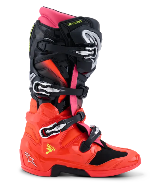 Мотокрос ботуши ALPINESTARSECH TECH 7 BLK/RD FLUO/PINK