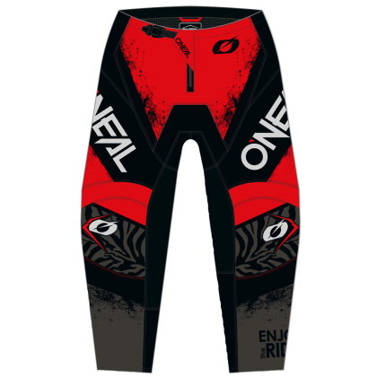 Motocross breeches O'NEAL ELEMENT SHOCKER BLACK/RED V.25