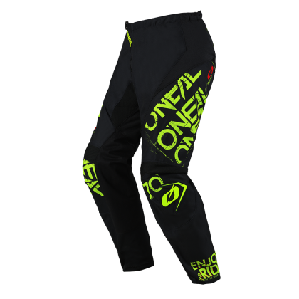 Motocross breeches O'NEAL ELEMENT STATIC BLACK/NEON YELLOW V.25