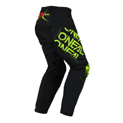 Motocross breeches O'NEAL ELEMENT STATIC BLACK/NEON YELLOW V.25