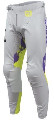 Pantaloni motocross THOR LAUNCHMODE BLEACH GRAY/ACID