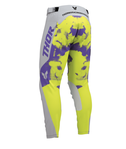 Мотокрос брич THOR LAUNCHMODE BLEACH GRAY/ACID