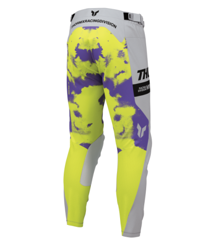 Мотокрос брич THOR LAUNCHMODE BLEACH GRAY/ACID