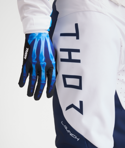 Pantaloni de motocross THOR LAUNCHMODE STORM WHITE