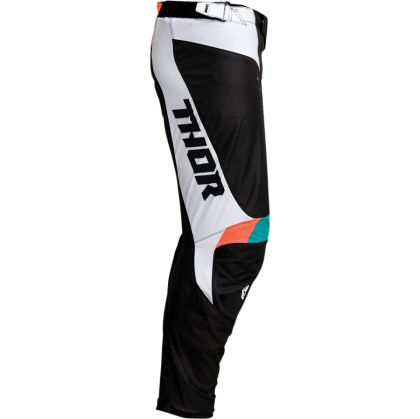 Pantaloni de motocross THOR PULSE REACT ALB/NEGRU