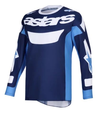 Φανέλα Motocross Alpinestars RIWAY ΜΠΛΕ/ΛΕΥΚΟ