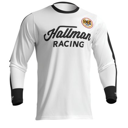 Motocross Jersey THOR HALLMAN DIFFER ROOSTED ΛΕΥΚΟ/ΜΑΥΡΟ