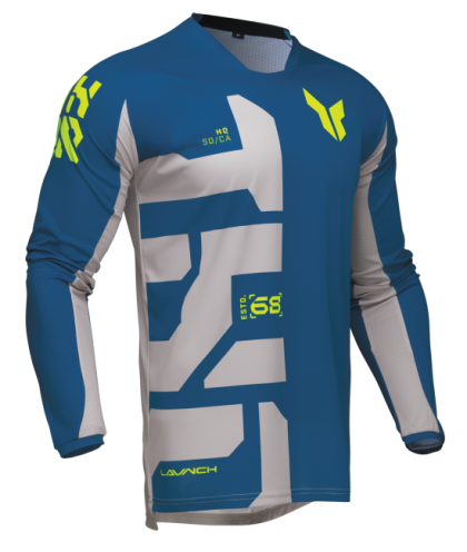 Motocross Jersey THOR LAUNCHMODE FORGE BLUE