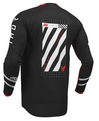 Φανέλα Motocross THOR LAUNCHMODE FUTURA ΜΑΥΡΟ/ΚΟΚΚΙΝΟ