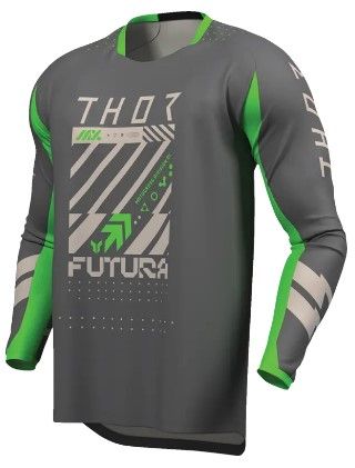 Φανέλα Motocross THOR LAUNCHMODE FUTURA CHAR/GRN