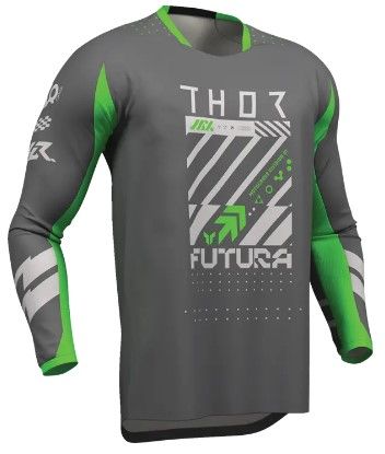 Φανέλα Motocross THOR LAUNCHMODE FUTURA CHAR/GRN