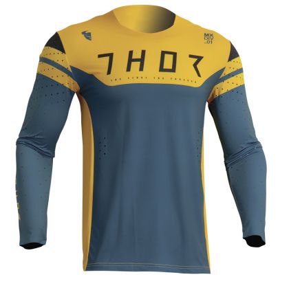Motocross Jersey THOR PRIME RIVAL TEAL/YELLOW