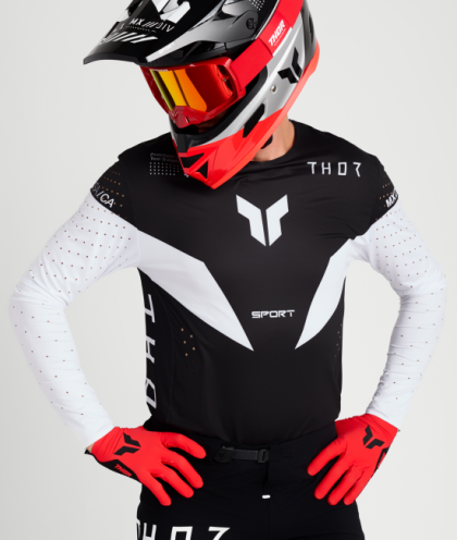 Motocross Jersey THOR SPORTMODE Strike BLACK